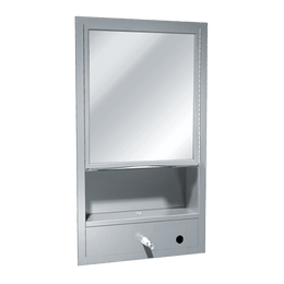 ASI-0430 Recessed Restroom Cabinet - Mirror, Towel & Soap