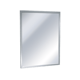 ASI 0600-9666 Mirror - Stainless Steel, Inter-Lok Angle Frame - Plate Glass - 96"W X 66"H