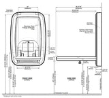 KB311-SSWM -Stainless  Wall Mounted Vertical  Steel Baby Changing Station Koala Kare®