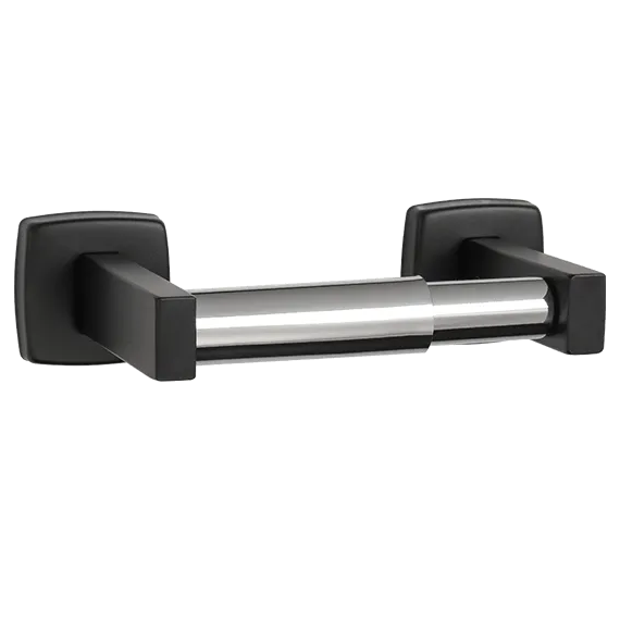 Matte Black Toilet Tissue Holder (Single) - Surface Mounted - 7305